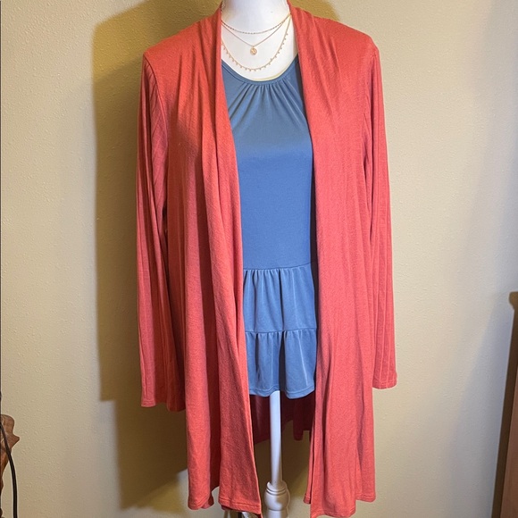 Terra & Sky Sweaters - Terra & Sky Coral Cardigan